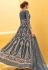 Gray net embroidered indo western lehenga choli  1646